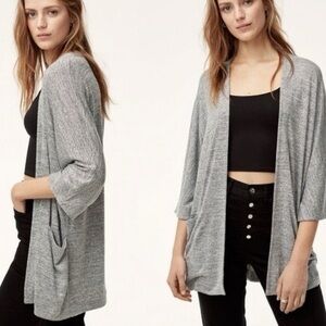 Wilfred Free Women's Gray Open-Front Cardigan - Size S